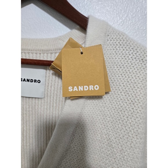 Sandro Martie Flared Sleeve Cardigan In Ecru - Size 1 (US Small) - Picture 7 of 13